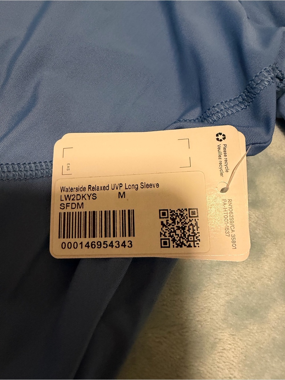 lululemon athletica Waterside Relaxed UVP Long Sleeve - Light Blue